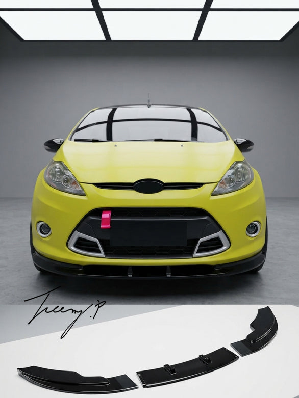 Ford Fiesta Mk7 2012-2017 front gloss black splitter spoiler lip