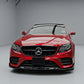 Gloss black AMG Line front splitter for Mercedes E-Class W213/C238 (2016–2020).