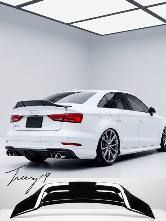 Audi A3 8V Saloon R style rear boot trunk spoiler
