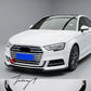 Audi A3 8V S Line S3 Hatchback gloss black front bumper splitter lip
