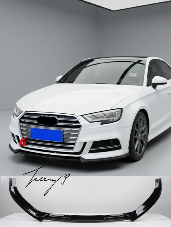 Audi A3 8V S Line S3 Hatchback gloss black front bumper splitter lip
