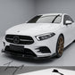 Mercedes A Class A200 sedan gloss black front lip splitter
