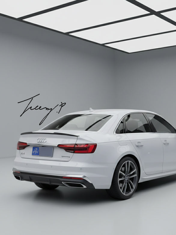 Audi A4 B9 2019 Rear Trunk Spoiler Wing Lip Gloss Black
