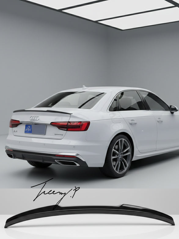 Audi A4 B9 2019 Rear Trunk Spoiler Wing Lip Gloss Black
