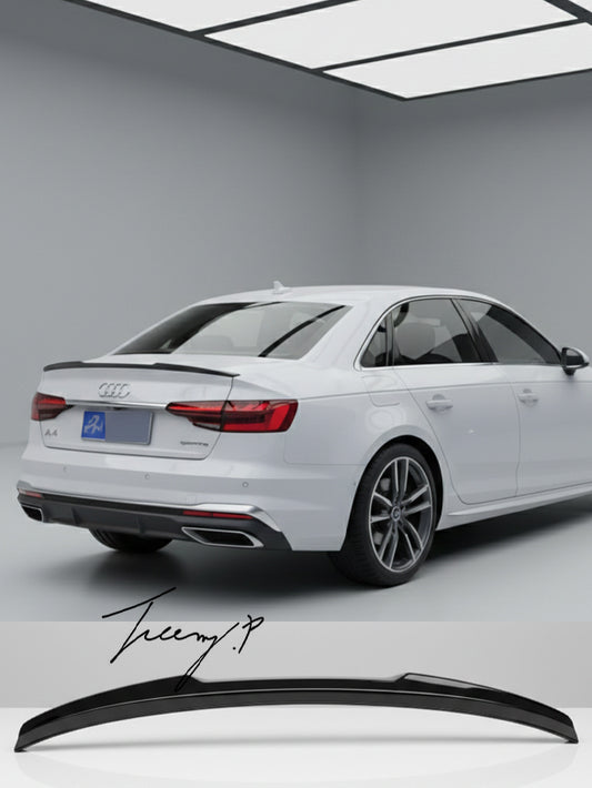 Audi A4 B9 2019 Rear Trunk Spoiler Wing Lip Gloss Black
