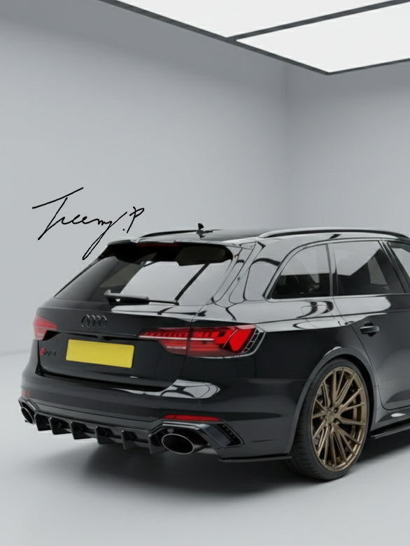 Audi A4 B9 8W 2017 Avant Allroad RS4 Style Rear Roof Spoiler Gloss Black
