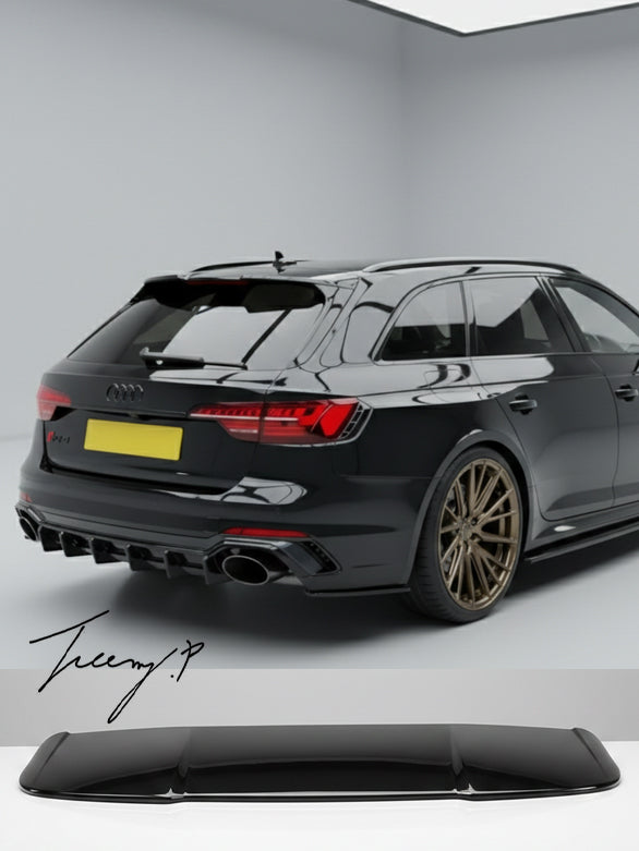 Audi A4 B9 8W 2017 Avant Allroad RS4 Style Rear Roof Spoiler Gloss Black
