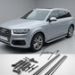 OEM-design aluminum and ABS side step running boards installed on a 2016-2023 Audi Q7 (4M)
