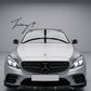 Mercedes C Class W206 AMG gloss black front lip splitter spoiler
