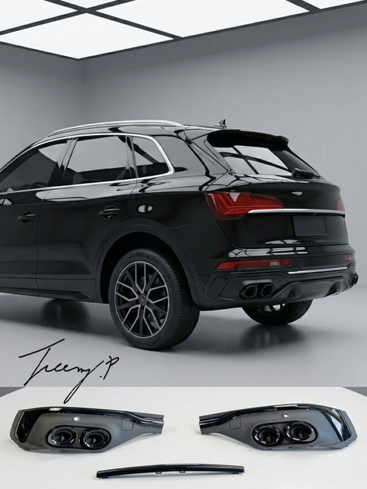 Audi Q5 S Line Sportback 2021 SQ5 style 3 piece rear bumper diffuser lip
