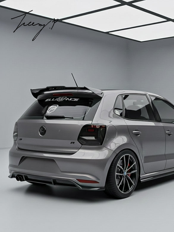 VW POLO 2009 - 2018 BATMAN STYLE REAR SPOILER GLOSS BLACK