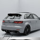 Audi A3 8V hatchback rear roof spoiler splitter
