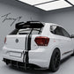 Gloss black Oettinger style rear roof spoiler OEM fit for VW Polo MK6 AW 2018 and newer
