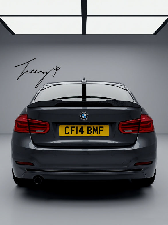 PSM style gloss black rear boot spoiler for BMW 3 Series F30 F80 M Performance 2012 to 2019
