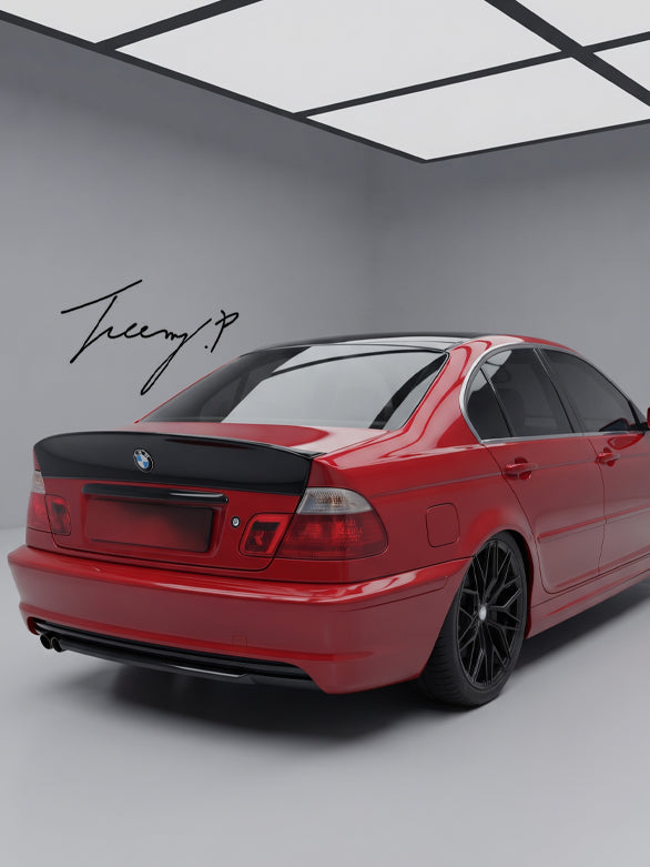 BMW 3 Series E46 1998-2006 CSL style rear gloss black boot spoiler wing lip