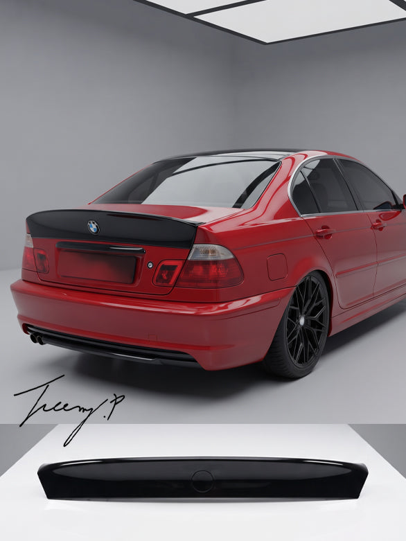 BMW 3 Series E46 1998-2006 CSL style rear gloss black boot spoiler wing lip