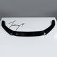 Audi A4 B9 S Line gloss black front splitter lip 2016 to 2023 sporty low profile design
