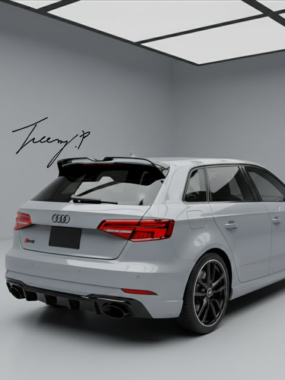 Audi A3 8V hatchback rear roof spoiler lip Oettinger style
