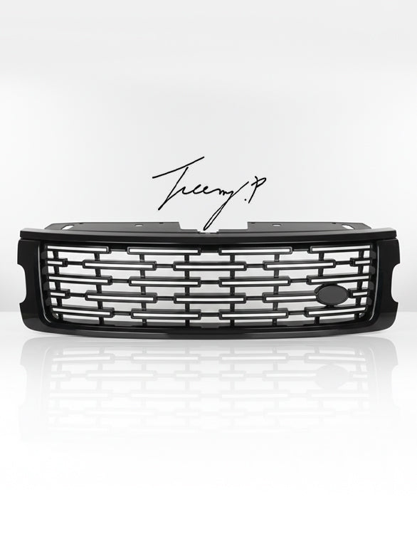 Gloss black 2023 style front grille for Range Rover Vogue L405 facelift 2018 to 2022
