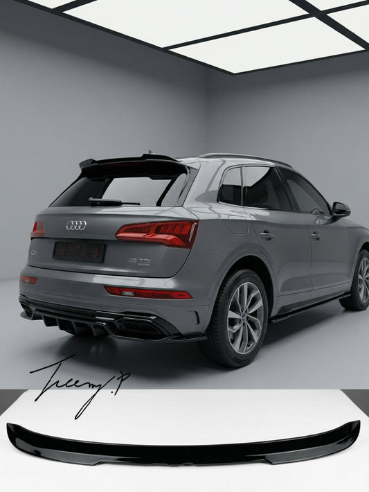 Audi Q5 MK2 gloss black rear roof spoiler wing sleek sporty upgrade for 2017 to 2020 model

