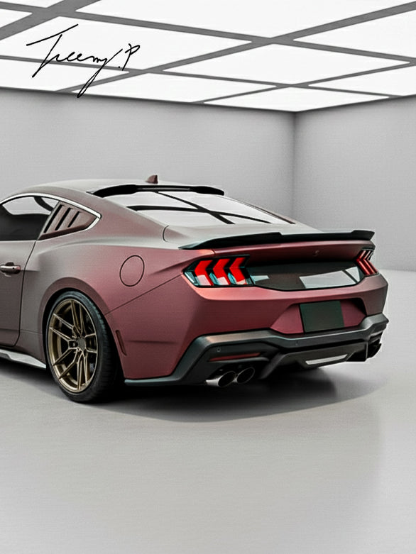 FORD MUSTANG 2024 - PRESENT STYLE 1 TRUNK WING SPOILER GLOSS BLACK