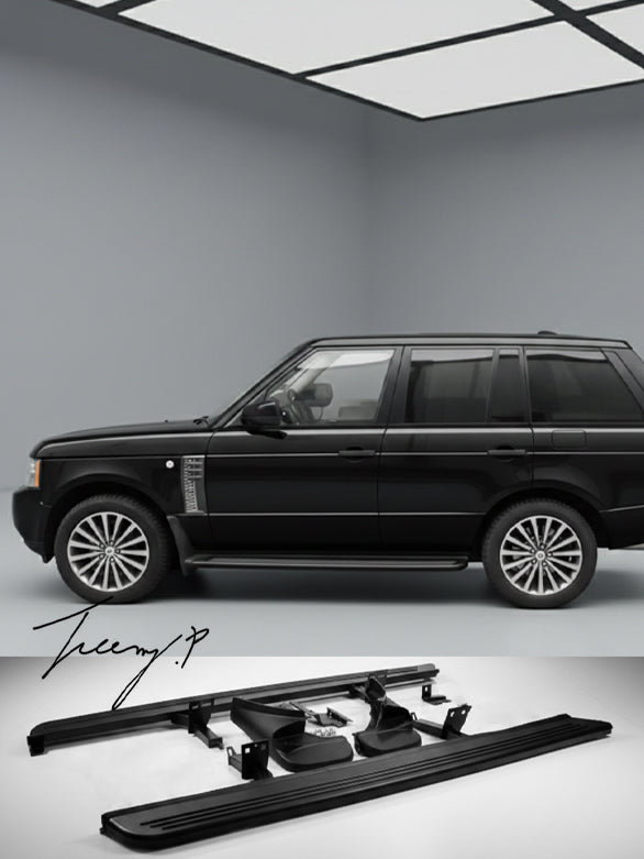 OE style black side steps running boards for Range Rover Vogue L322 2002 to 2012
