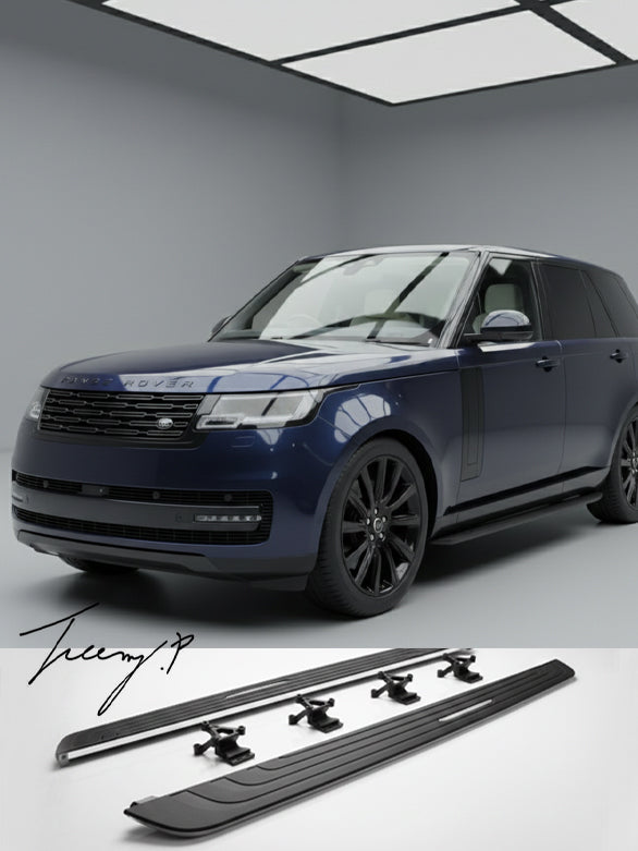 Black OE style running board side steps foot rails for Range Rover Vogue L460 2022 and newer
