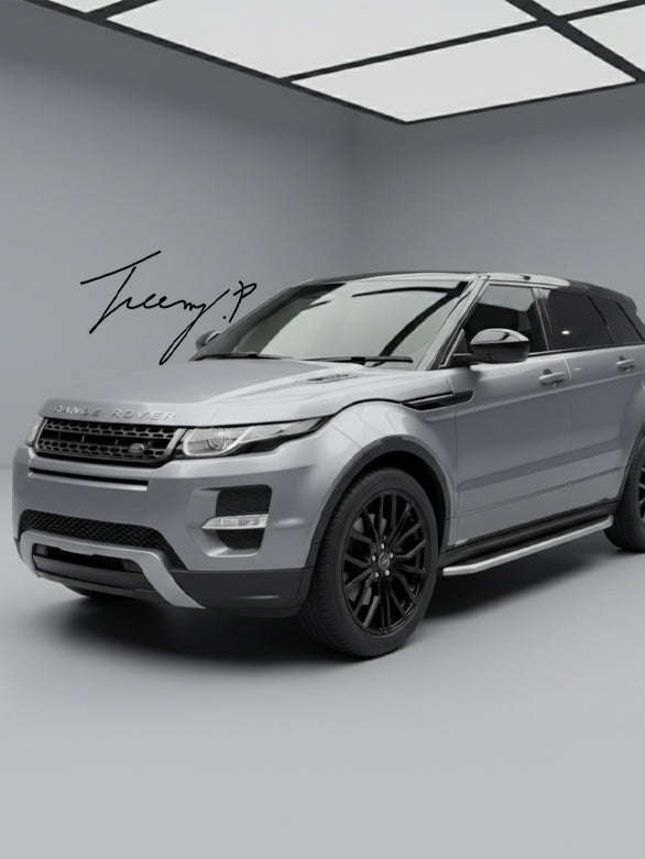 Aluminum side step running boards installed on a 2011-2018 Range Rover Evoque Dynamic (L538)