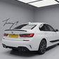 BMW 3 Series G20 gloss black MP style boot trunk spoiler lip sporty rear enhancement
