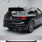 Gloss black Osir-style rear spoiler for VW Golf Mk8 (2020+), mounted on the tailgate.