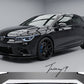 Gloss black side skirt blades for VW Golf R MK8
