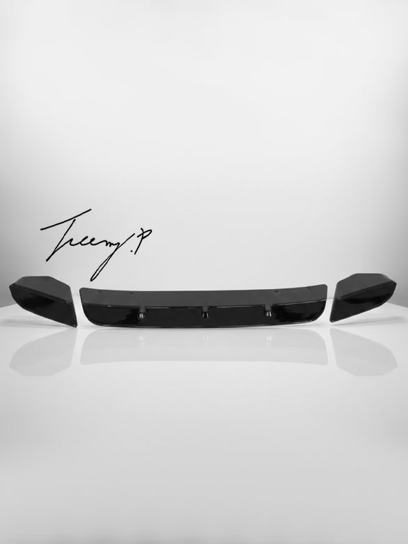 MP style gloss black front bumper splitter lip for BMW X3M F97 and X4M F98 2017 to 2021
