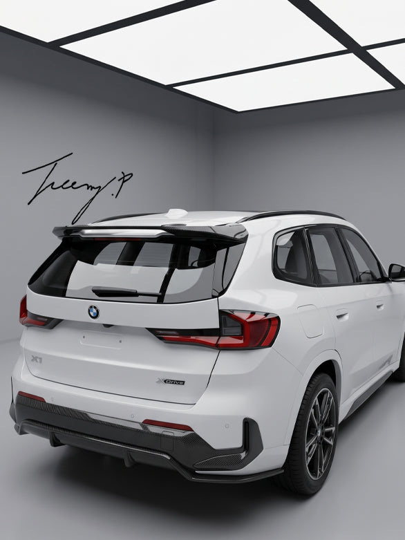 Gloss carbon effect M Performance rear roof spoiler wing lip for BMW X1 U11
