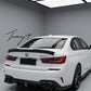 BMW 3 Series G20 G21 M Sport gloss black rear diffuser with light aggressive sporty styling
