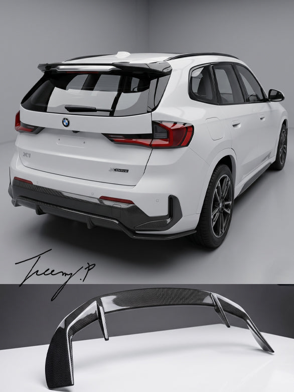 Gloss carbon effect M Performance rear roof spoiler wing lip for BMW X1 U11
