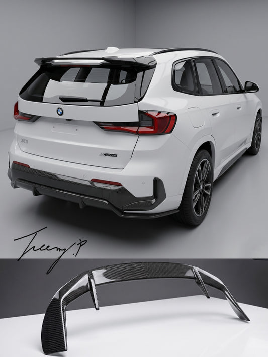 Gloss carbon effect M Performance rear roof spoiler wing lip for BMW X1 U11

