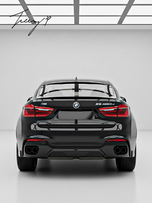 BMW X6 F16 (2014-2019) GLOSS BLACK REAR BOOT SPOILER LIP