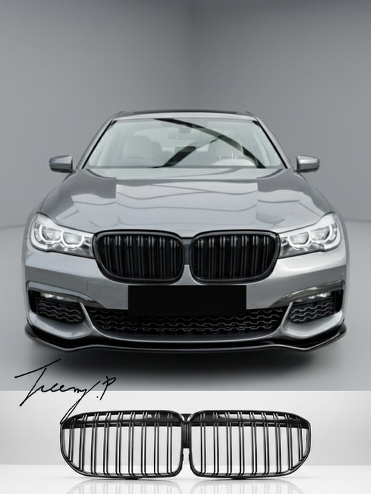 BMW 7 Series G11 G12 LCI gloss black dual line kidney grille
