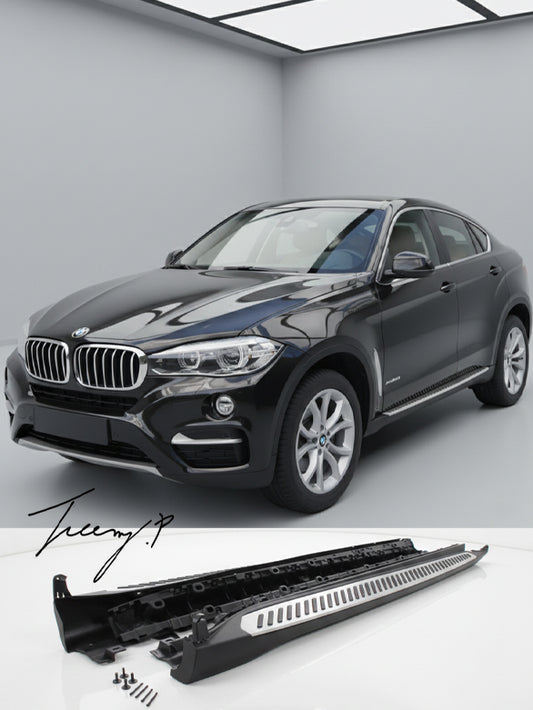 BMW X6 F16 aluminium black OE style running boards
