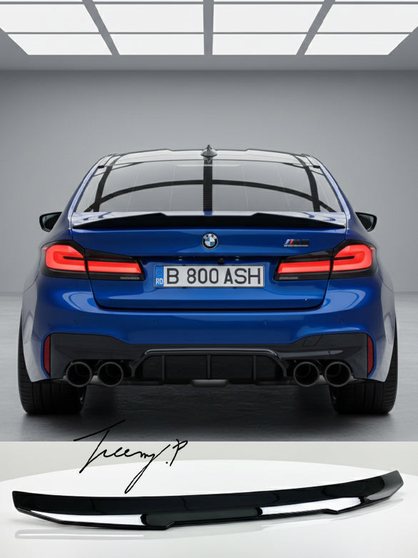 BMW 5 Series G30 PSM style high kick ducktail rear boot spoiler
