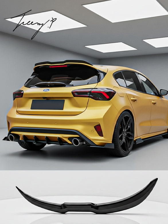 ST-style rear spoiler for Ford Focus hatchback (2019–2020) Ecoboost.