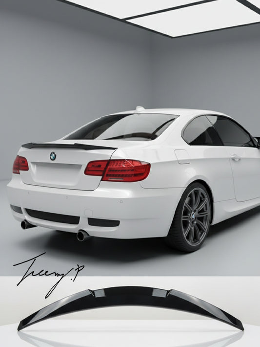 BMW 3 Series E92 M4 style gloss black rear trunk spoiler wing
