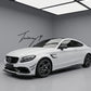 Gloss black side skirt extensions for Mercedes C Class W205 C205
