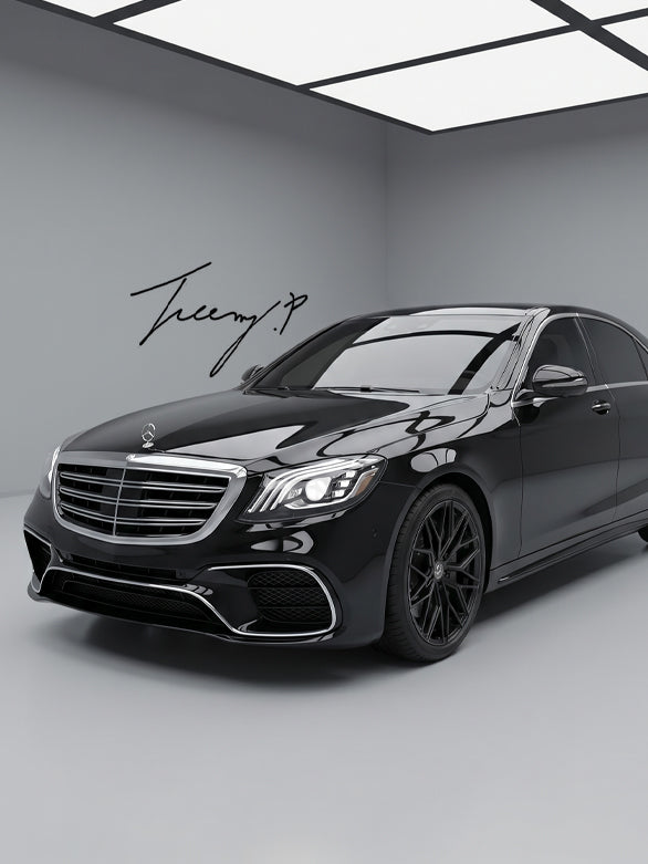 Chrome and black grille upgrade for Mercedes S Class W222 2013 to 2017