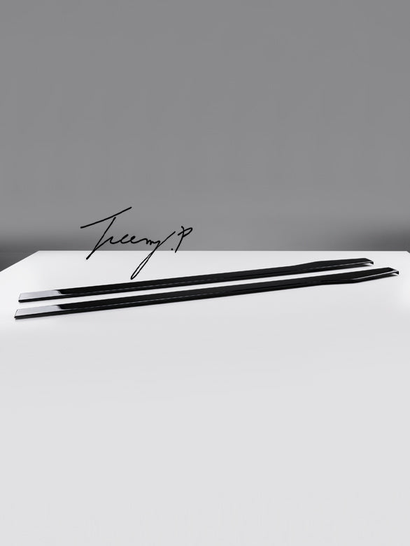 Gloss black side skirt extensions for Mercedes C Class W205 C205
