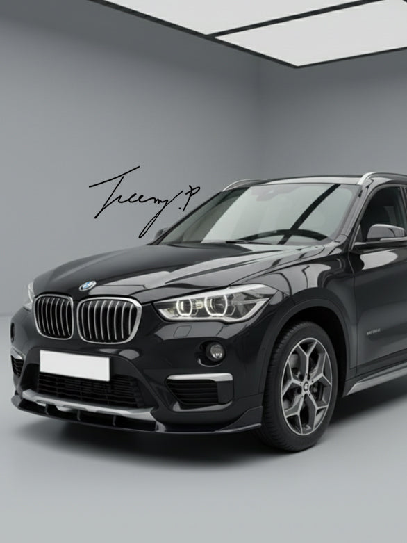 BMW X1 F48 M Sport gloss black front splitter and rear diffuser
