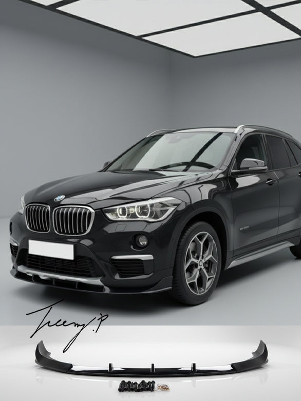 BMW X1 F48 M Sport gloss black front splitter and rear diffuser
