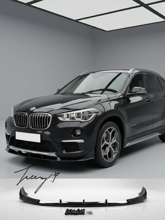 BMW X1 F48 M Sport gloss black front splitter and rear diffuser
