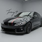 BMW 4 Series F32 F33 F36 M Sport carbon look side skirt extensions
