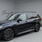 BMW X7 G07 M Sport gloss black MP style side skirt extensions
